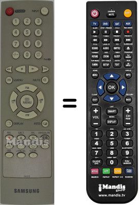Replacement remote control Samsung TX 15X5F