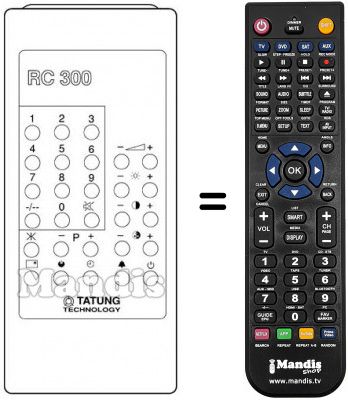 Replacement remote control 01-02873