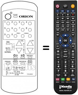 Replacement remote control 076L078080