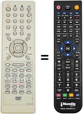 Replacement remote control 076R0GY03A