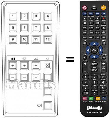 Replacement remote control 08483