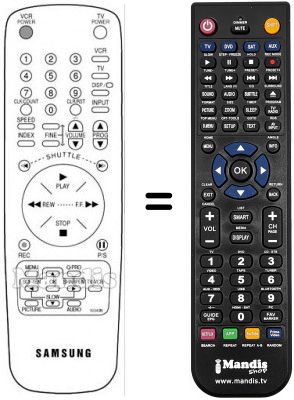 Replacement remote control Samsung SV-611 X