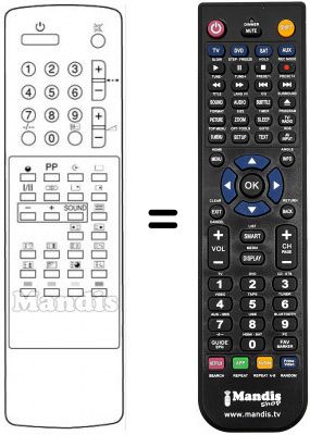 Replacement remote control 105-088B