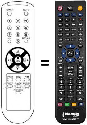 Replacement remote control 105-210A / J