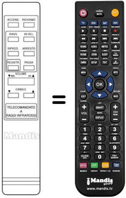 Replacement remote control AM 151910