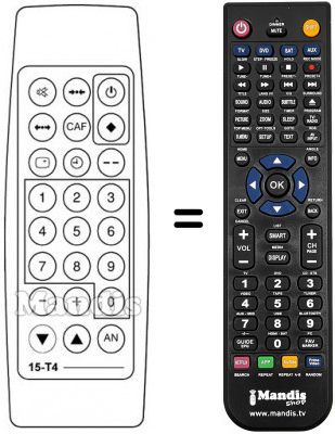 Replacement remote control 15 T 4