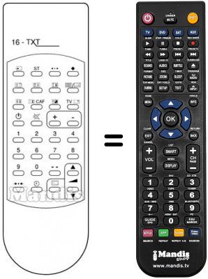 Replacement remote control 16 TXT