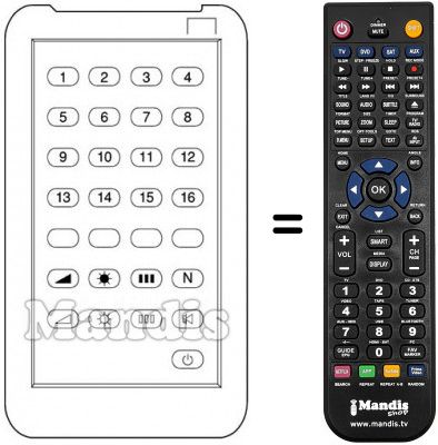 Replacement remote control 190 9594-15 / 25 / 27
