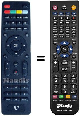 Replacement remote control Hisense LTDN 24W12 EU