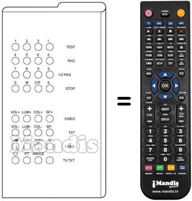 Replacement remote control 2085-85-060284
