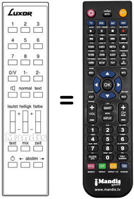 Replacement remote control 210 1010-11