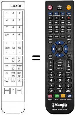 Replacement remote control 210 1017-11