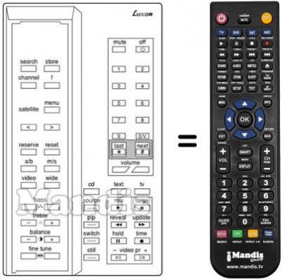 Replacement remote control 210 1031-21
