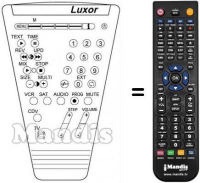 Replacement remote control 210 1052-25