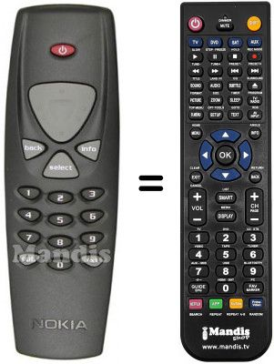 Replacement remote control Ingelen MEDIAMASTER 110 T Replacement remote control Ingelen MEDIAMASTER 110 T