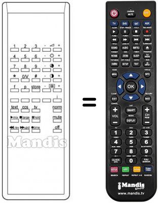 Replacement remote control STUL 76