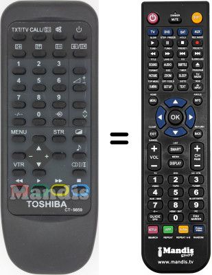 Replacement remote control Toshiba 2871 DF