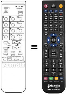 Replacement remote control CLE 876 A