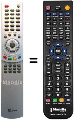 Replacement remote control Telesystem 23' YOUNG (B)
