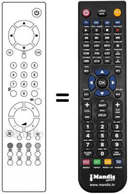 Replacement remote control Sharp 21 LT 45S(IT)