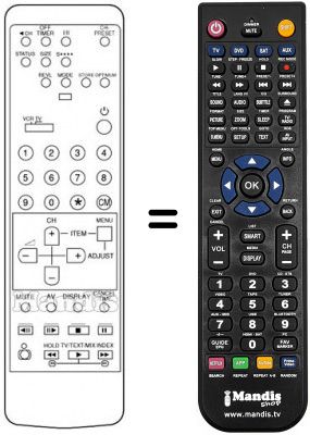 Replacement remote control 290P-023A1 Replacement remote control 290P-023A1