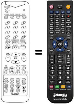 Replacement remote control 3F14-00048-140