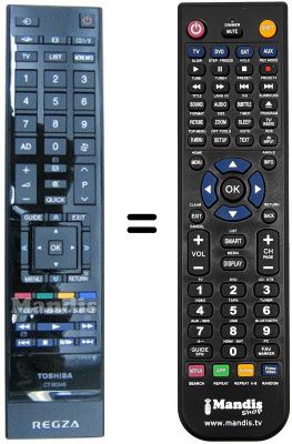 Replacement remote control Toshiba 46 WL 753