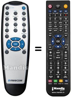 Replacement remote control FREECOM MEDIA PLAYER XS