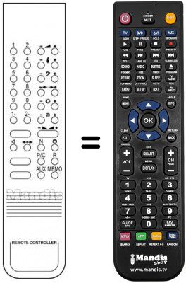 Replacement remote control Arthur Martin 43926-T SERIES