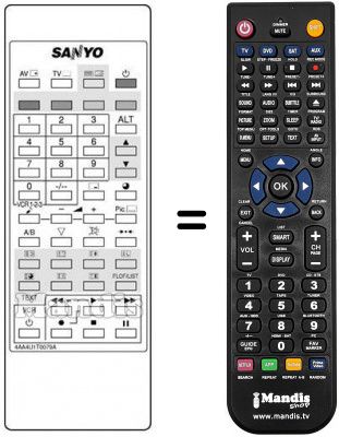 Replacement remote control 4AA4U1T0079