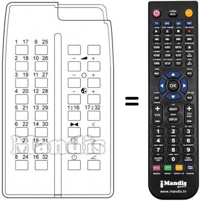 Replacement remote control 32 FACH