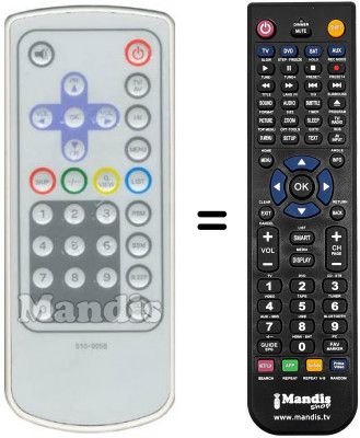 Replacement remote control Irradio XTV 10 C