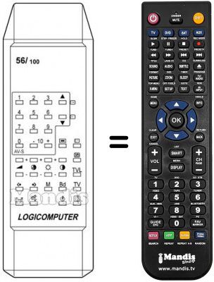 Replacement remote control 56 / 100 LOGICOMPUTER