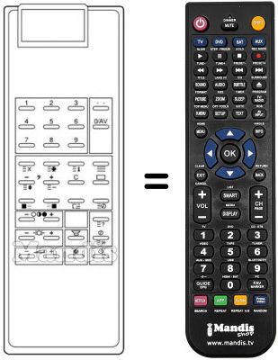 Replacement remote control 5652 09 74
