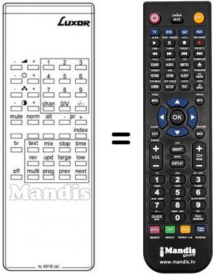 Replacement remote control RC 4818 (E)
