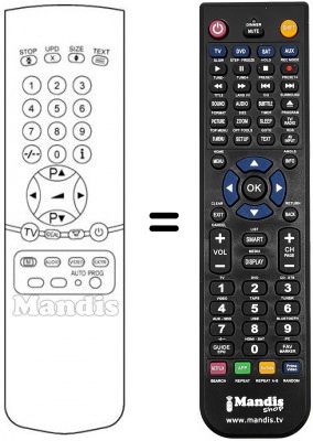 Replacement remote control 5652 18 30