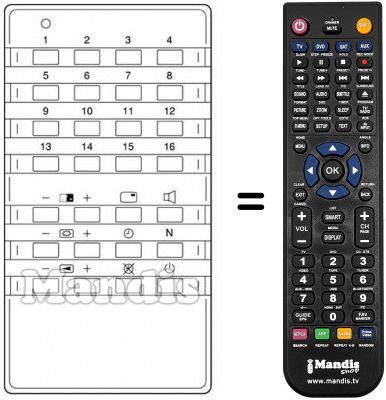 Replacement remote control 6050011
