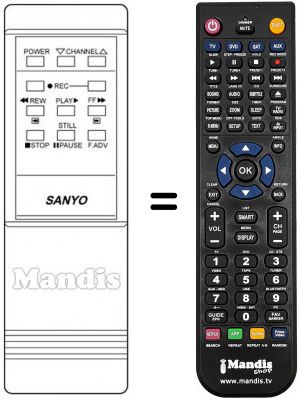 Replacement remote control 613.071.1410