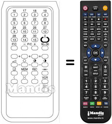 Replacement remote control Dumont META 8326