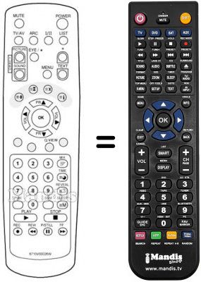 Replacement remote control 6710V00026W