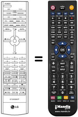 Replacement remote control LG CE 29Q90 ID