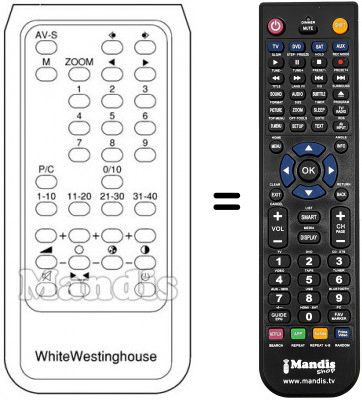 Replacement remote control 701 308 075