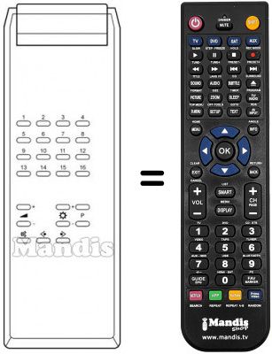 Replacement remote control Fujitsu CP 141