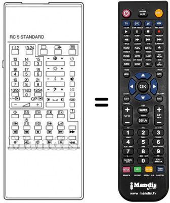 Replacement remote control 72148 D