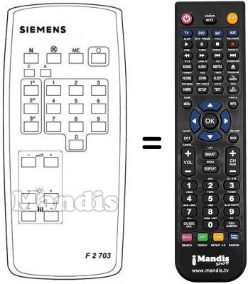 Replacement remote control 752678