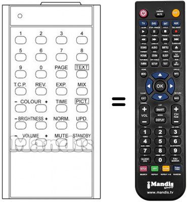 Replacement remote control 98670 D