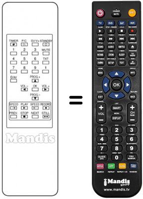 Replacement remote control 8622 667 68301