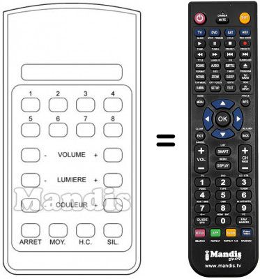 Replacement remote control 925TX0036 Replacement remote control 925TX0036