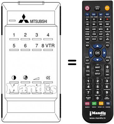 Replacement remote control 939P-036050 Replacement remote control 939P-036050