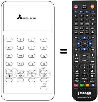 Replacement remote control 939P-05502 Replacement remote control 939P-05502